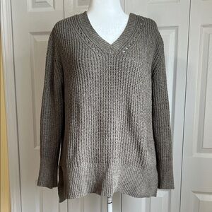 SO V-Neck Knit Sweater L)